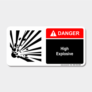 Safety Sign Danger - High Explosive