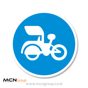 Rambu Lalu Lintas Perintah Menggunakan Jalur Atau Lajur Lalu Lintas Khusus Becak