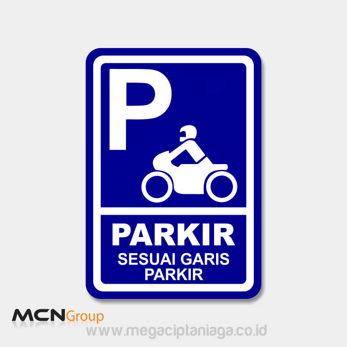 Rambu Parkir Mobil sesuai garis parkir motor