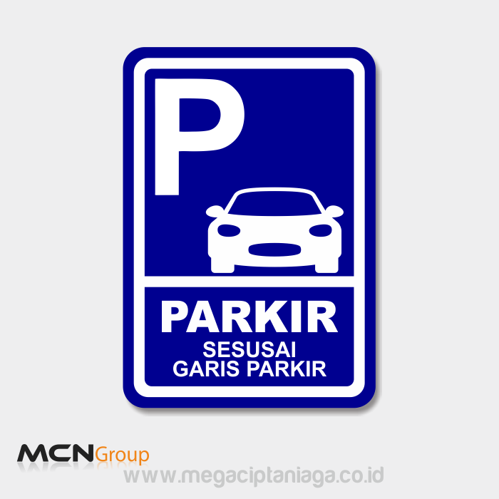 Rambu Parkir Mobil sesuai garis parkir