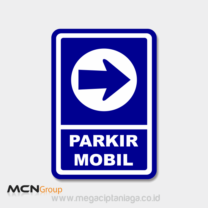 Rambu Parkir mobil Sebelah Kanan