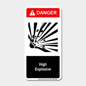 Safety Sign Danger - High Explosive