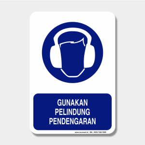 Rambu  Kewajiban - Gunakan Pelindung Pendengaran