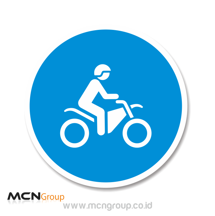 Rambu Lalu Lintas Perintah Menggunakan Jalur Atau Lajur Lalu Lintas Khusus Sepeda Motor