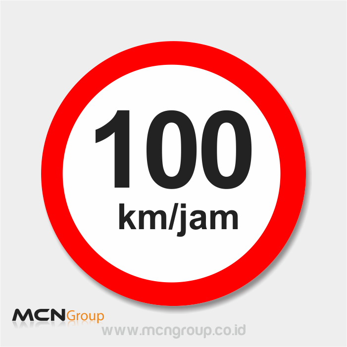 Rambu Lalu Lintas Dilarang Mengemudi Di Atas 100 Km Per Jam